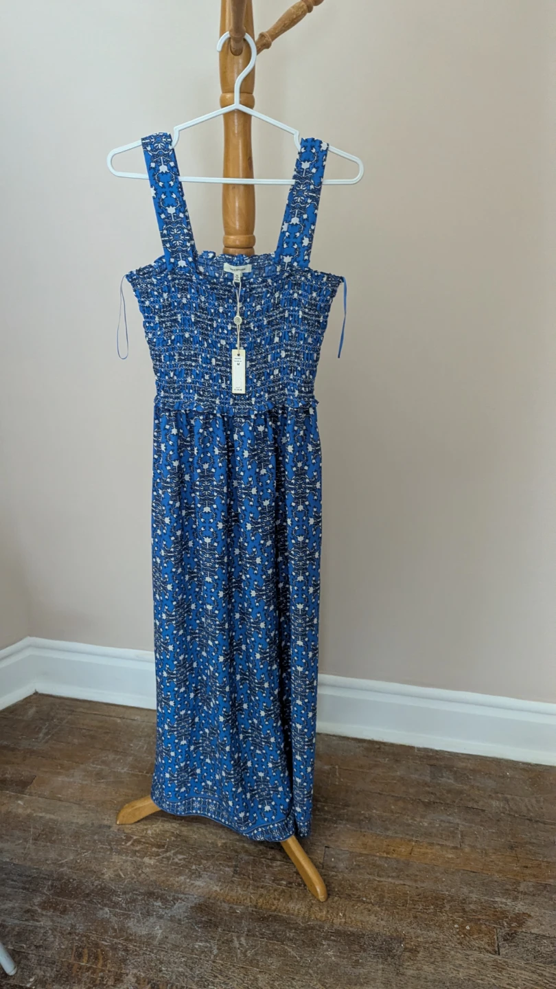Max Studio Blue Floral Maxi Dress Size M