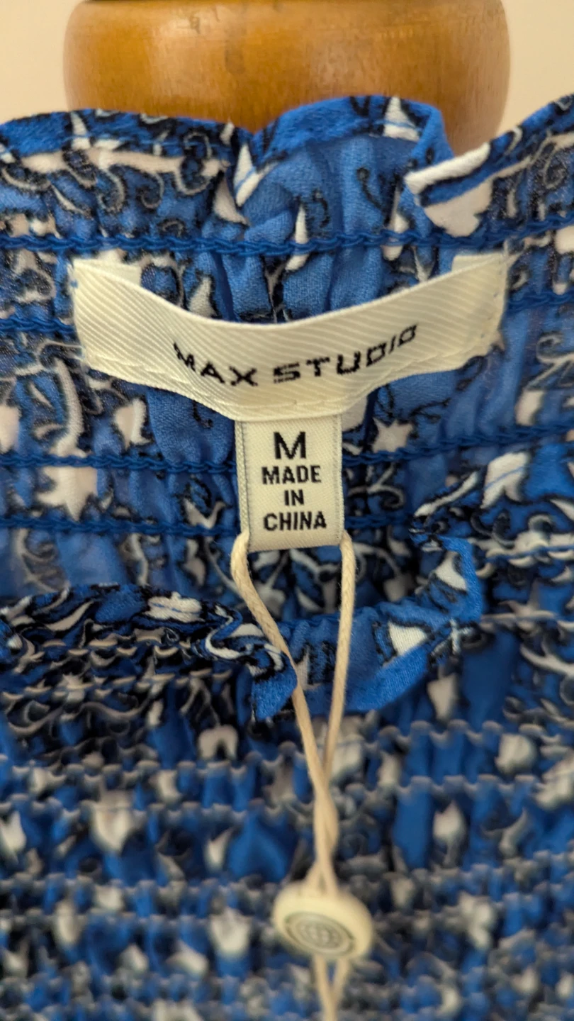 Max Studio Blue Floral Maxi Dress Size M - photo 2