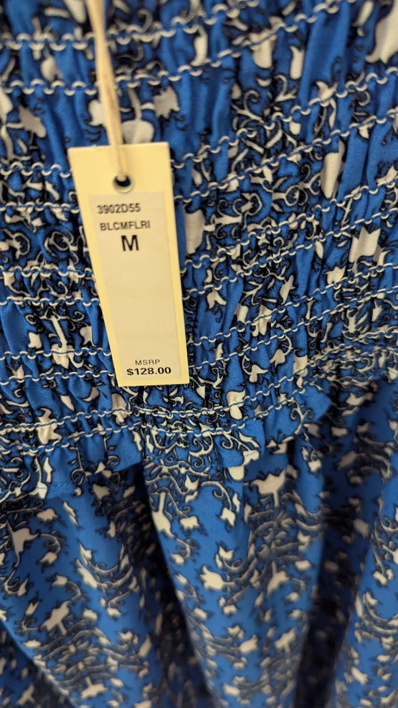 Max Studio Blue Floral Maxi Dress Size M - photo 5