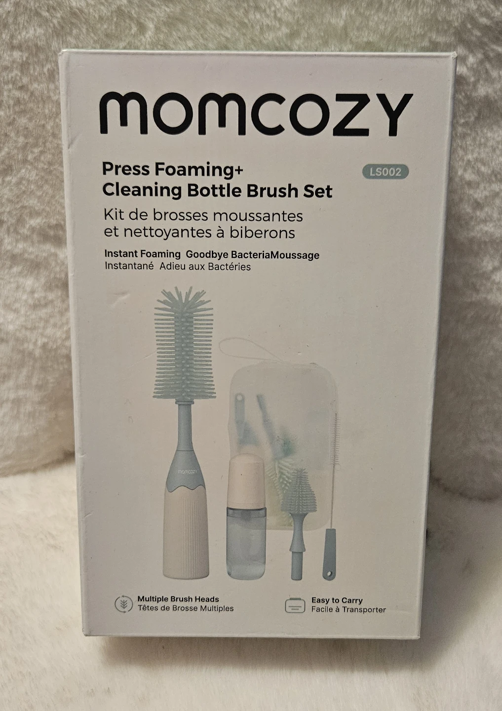 Momcozy Press Foaming+ Cleaning Bottle Brush Set