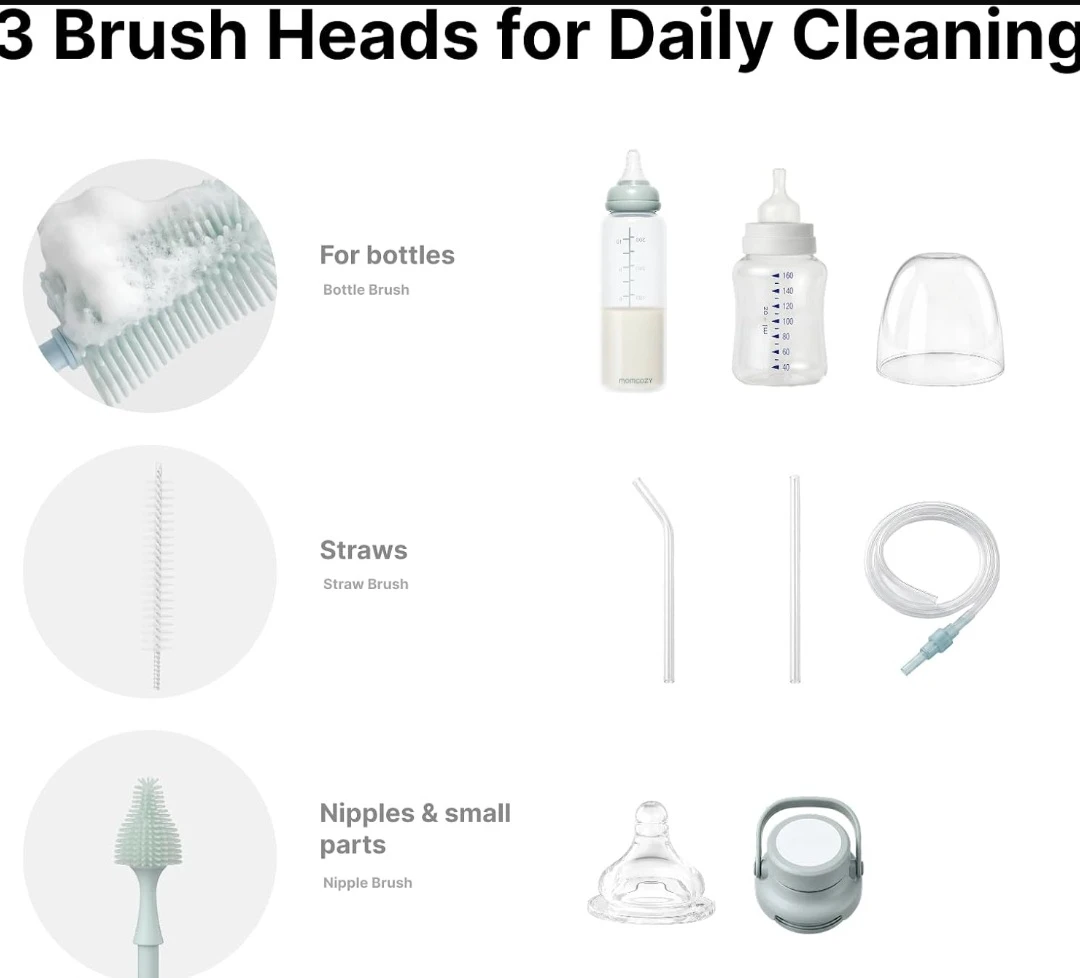 Momcozy Press Foaming+ Cleaning Bottle Brush Set - photo 5