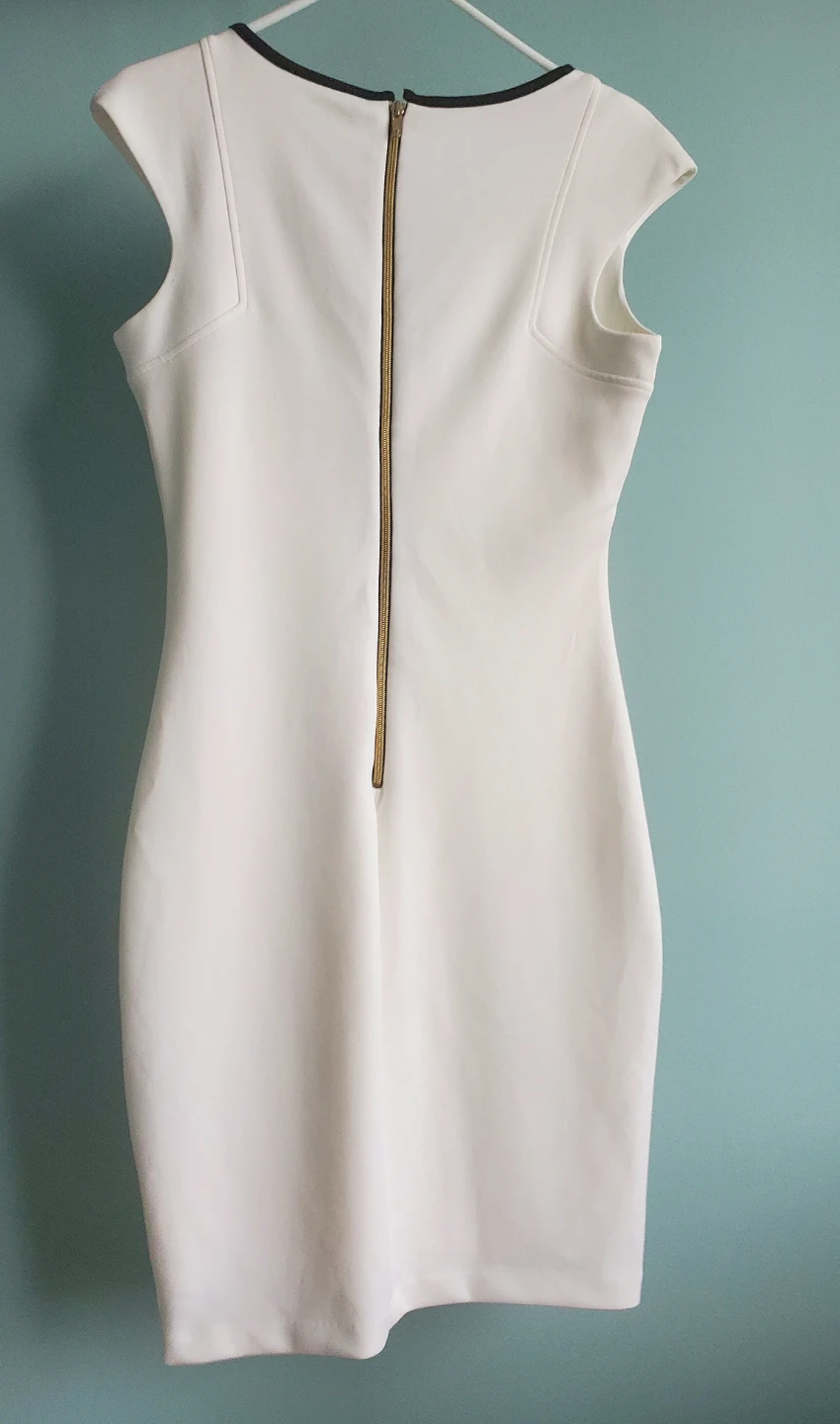 White Sheath Dress Size 6 - photo 2