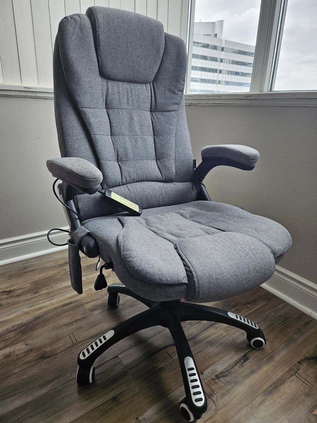 Grey Executive Desk Chair – Reclining & Massage Functions - photo 2