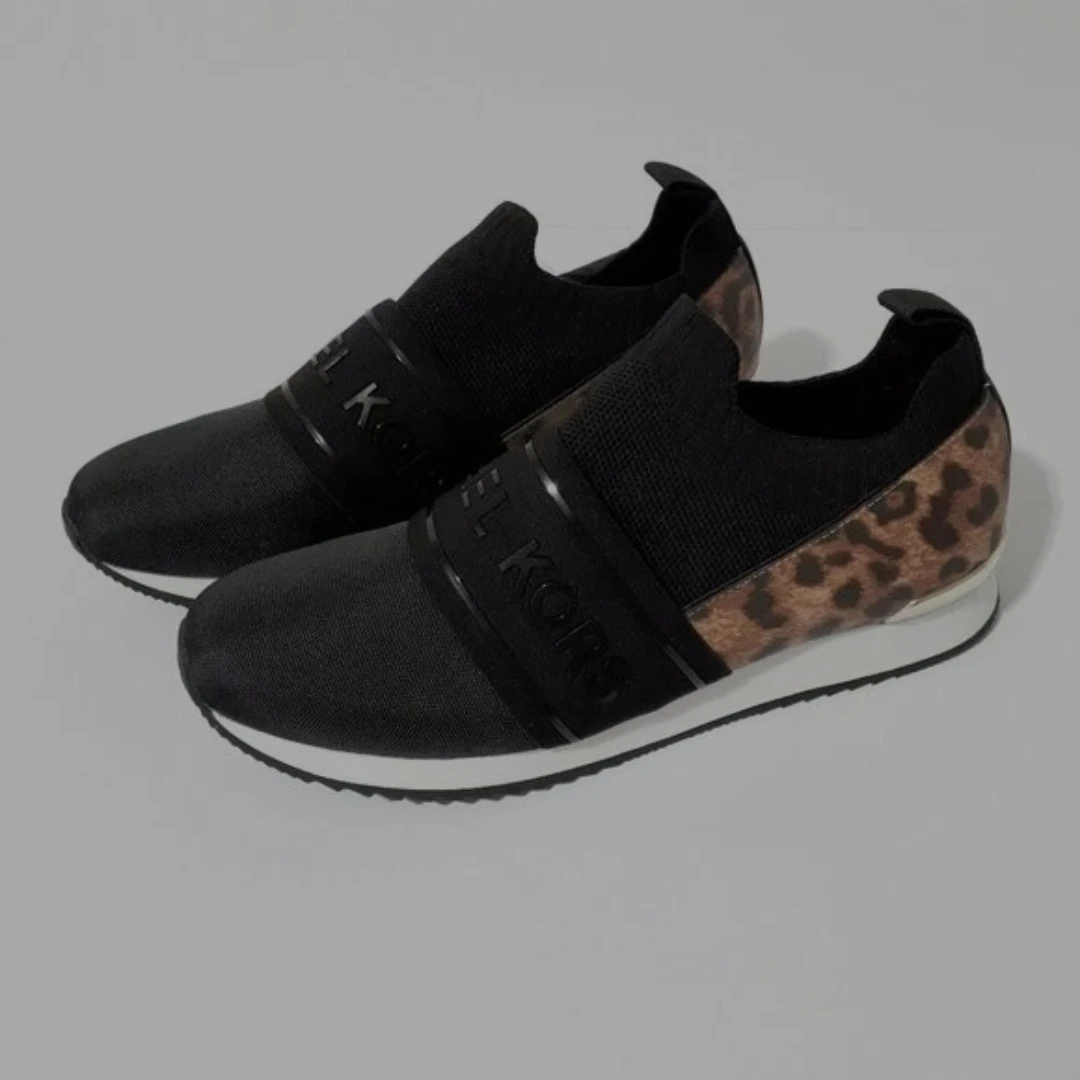 Michael Kors Black Leopard Print Slip-On Sneakers - photo 2