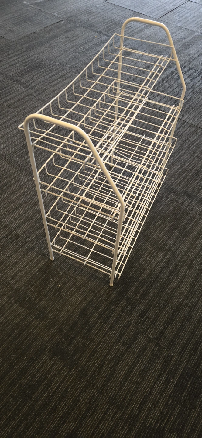 White Wire 4-Tier Shoe Rack