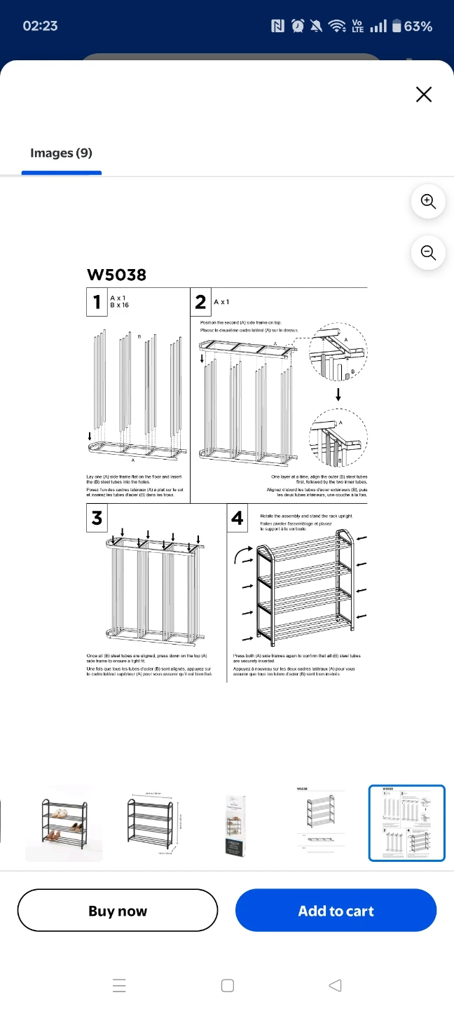 Mainstays 4 Tier Shoe Rack - photo 3