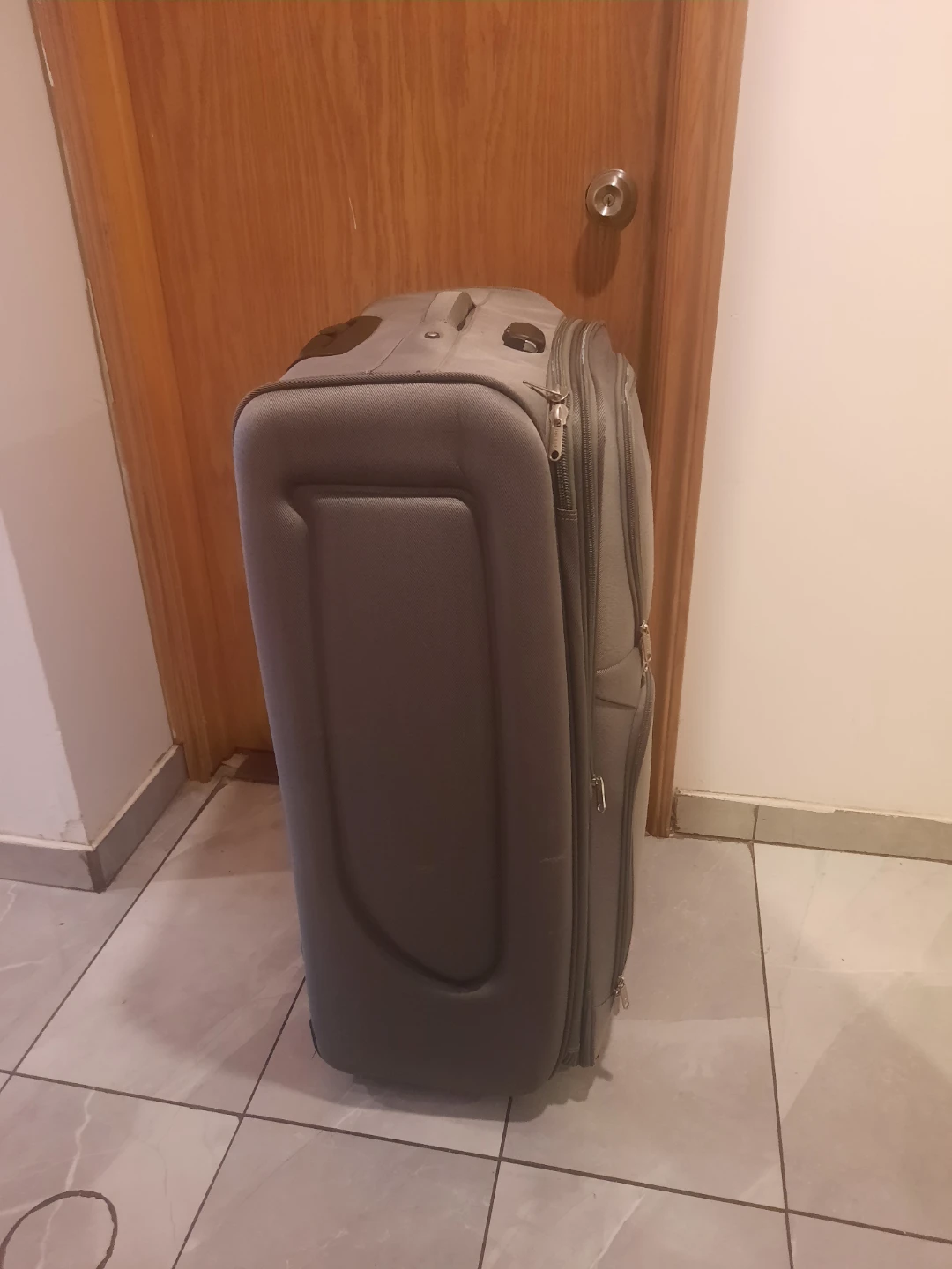 Large Checked Suitcase 28" - Grey -/ - photo 2
