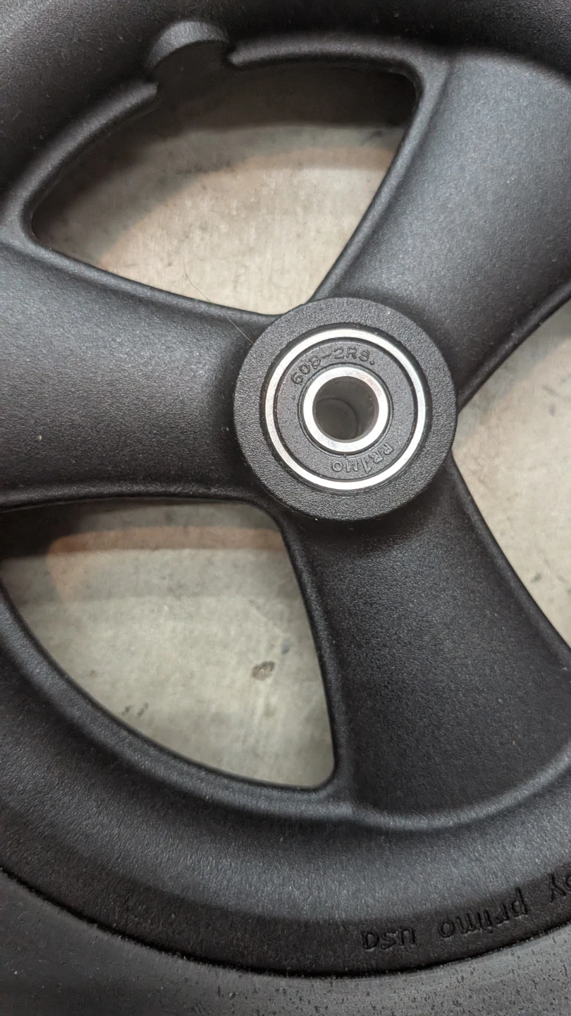 Primo wheelchair  "608-2RS" Black Replacement Wheels (Set of 4) - photo 2
