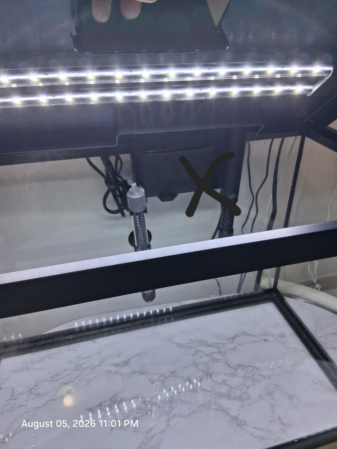 20 gallon Aquarium with Heater, light & hood - photo 2