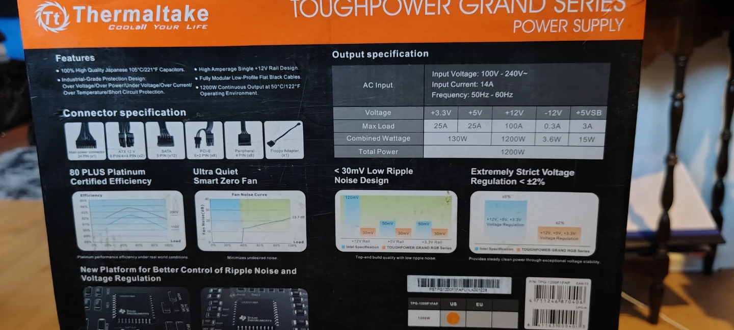 Thermaltake Toughpower Grand RGB 1200W Power Supply - photo 2