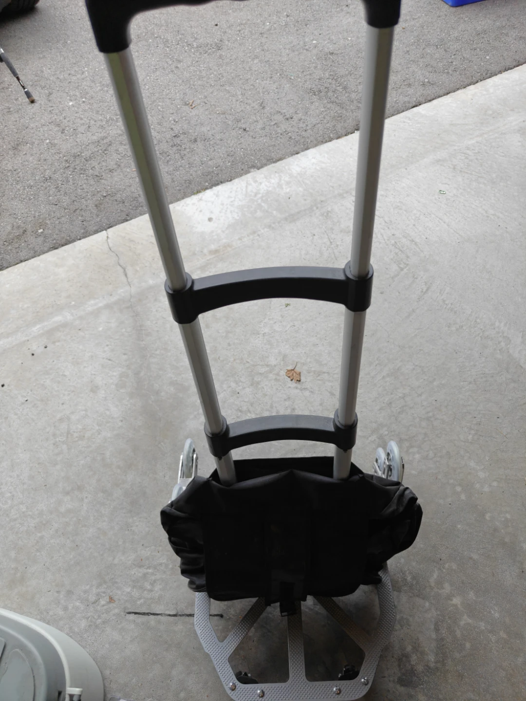 Black Rolling Shopping Cart with 6 Wheels