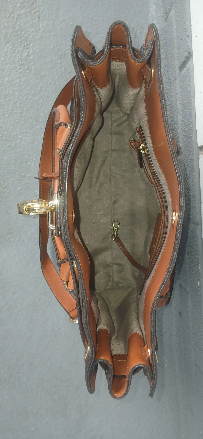 Michael Kors Brown Monogram Satchel Handbag - photo 2