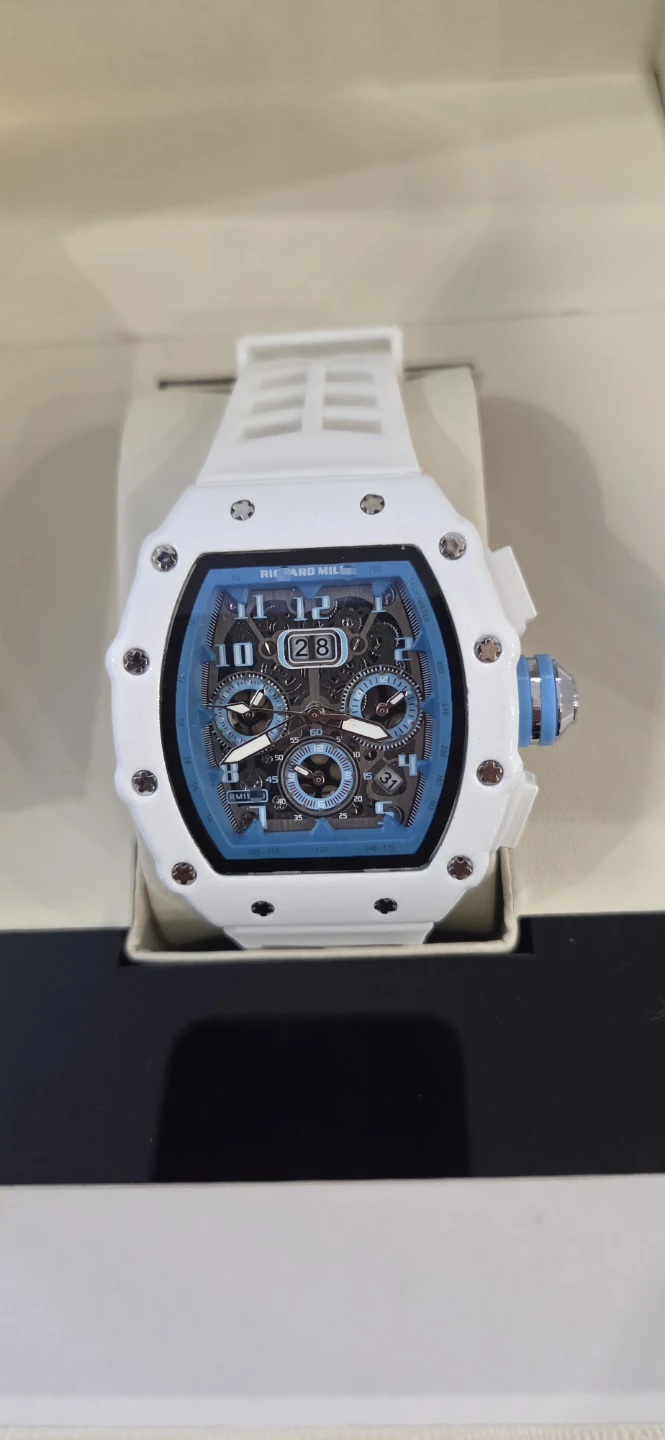 Luxury Style Watch – White & Blue - photo 2