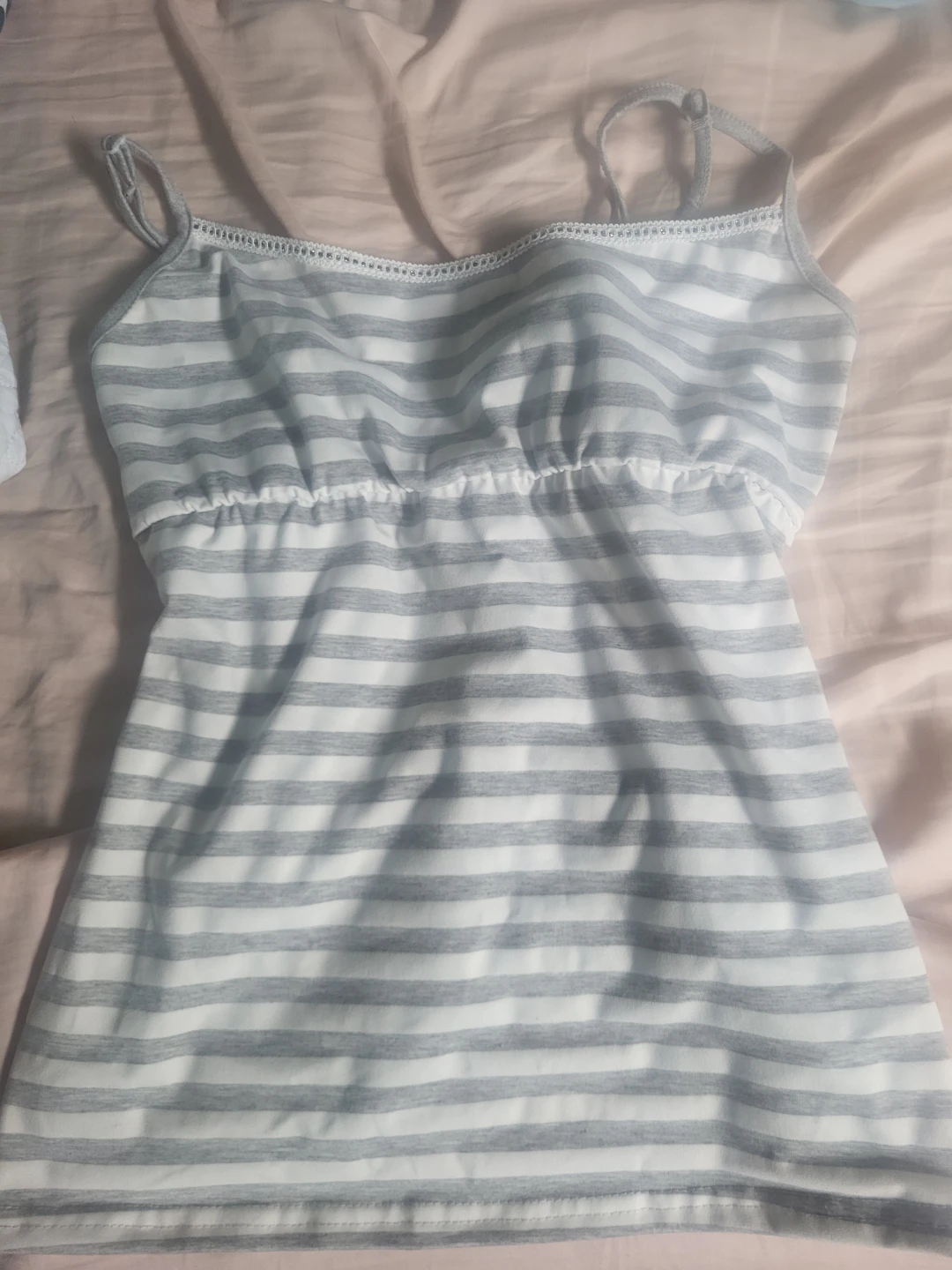 Striped babydoll tank top