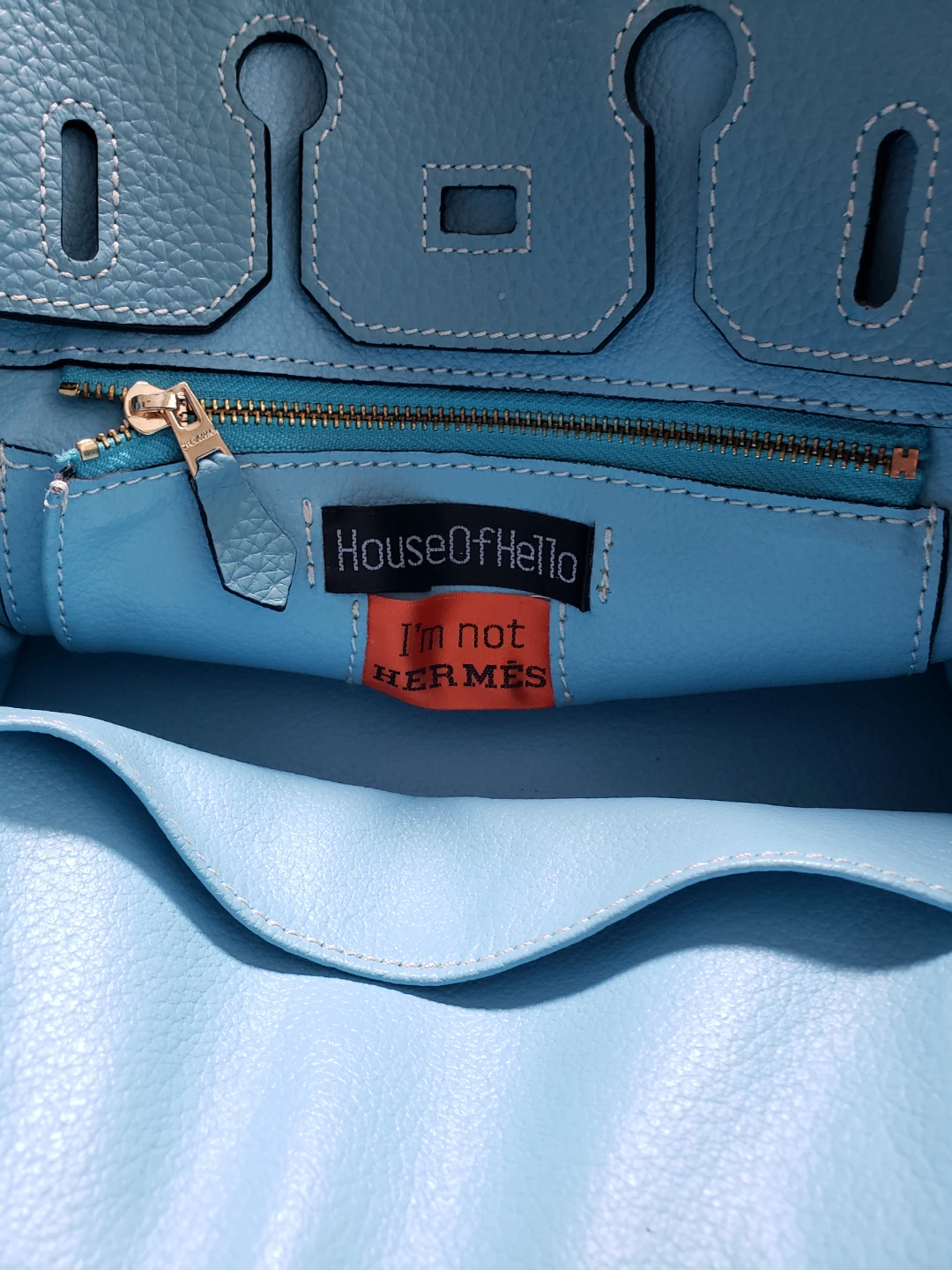 Houseofhello Teal Leather Handbag - photo 5