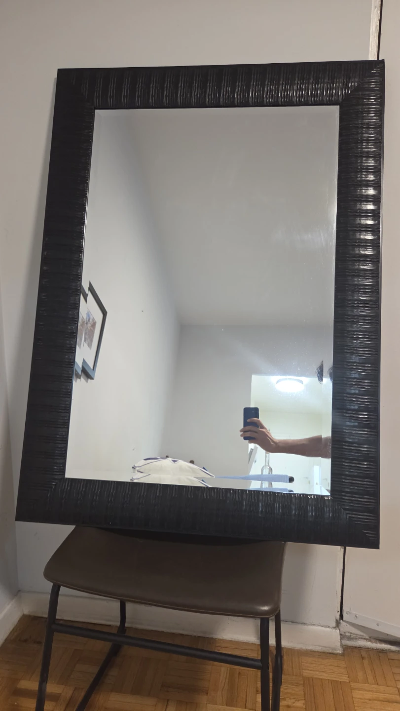 Black Rectangular Framed Mirror