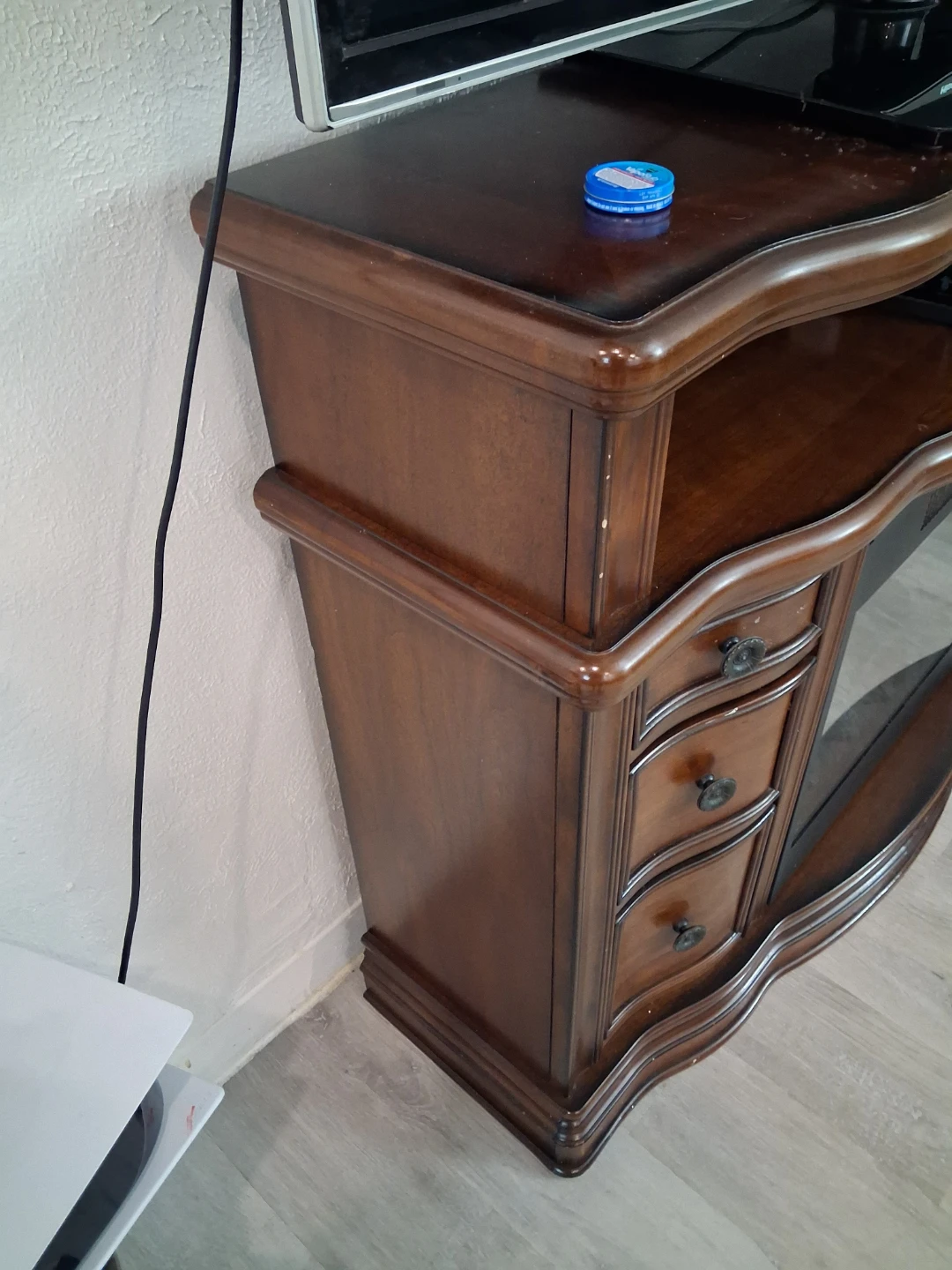 Wooden Electric Fireplace Entertainment Center - photo 2