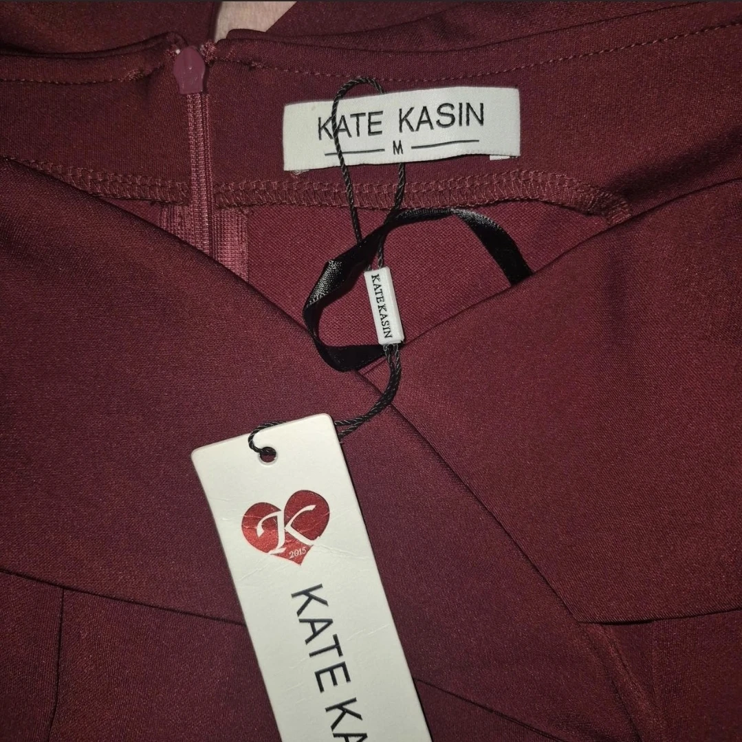Kate Kasin Off-the-Shoulder Dress - Burgundy - photo 3