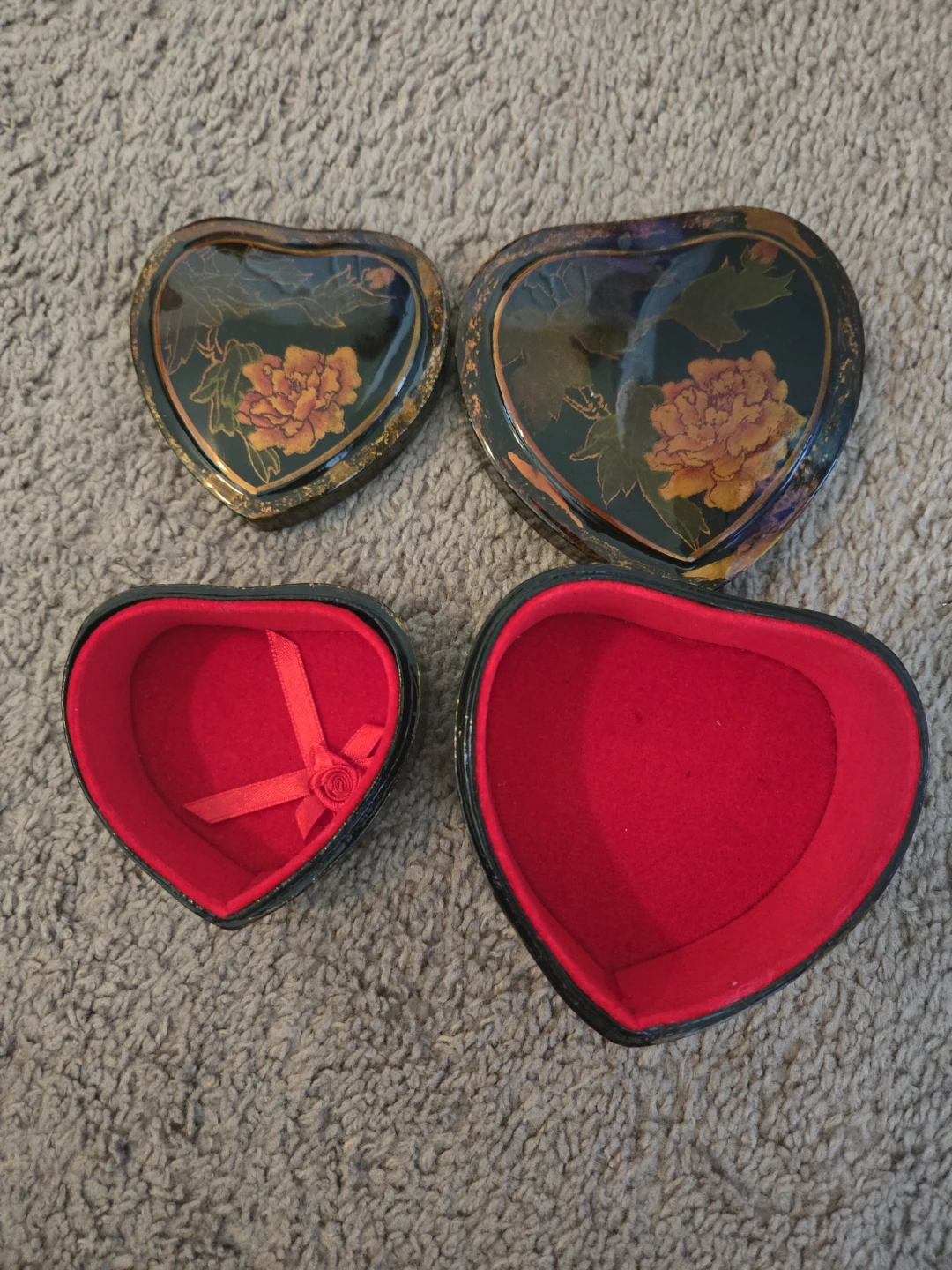 Heart-shaped Decorative Boxes (Set of 2)