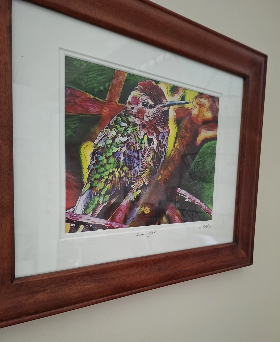 Framed Hummingbird Art Print - photo 2