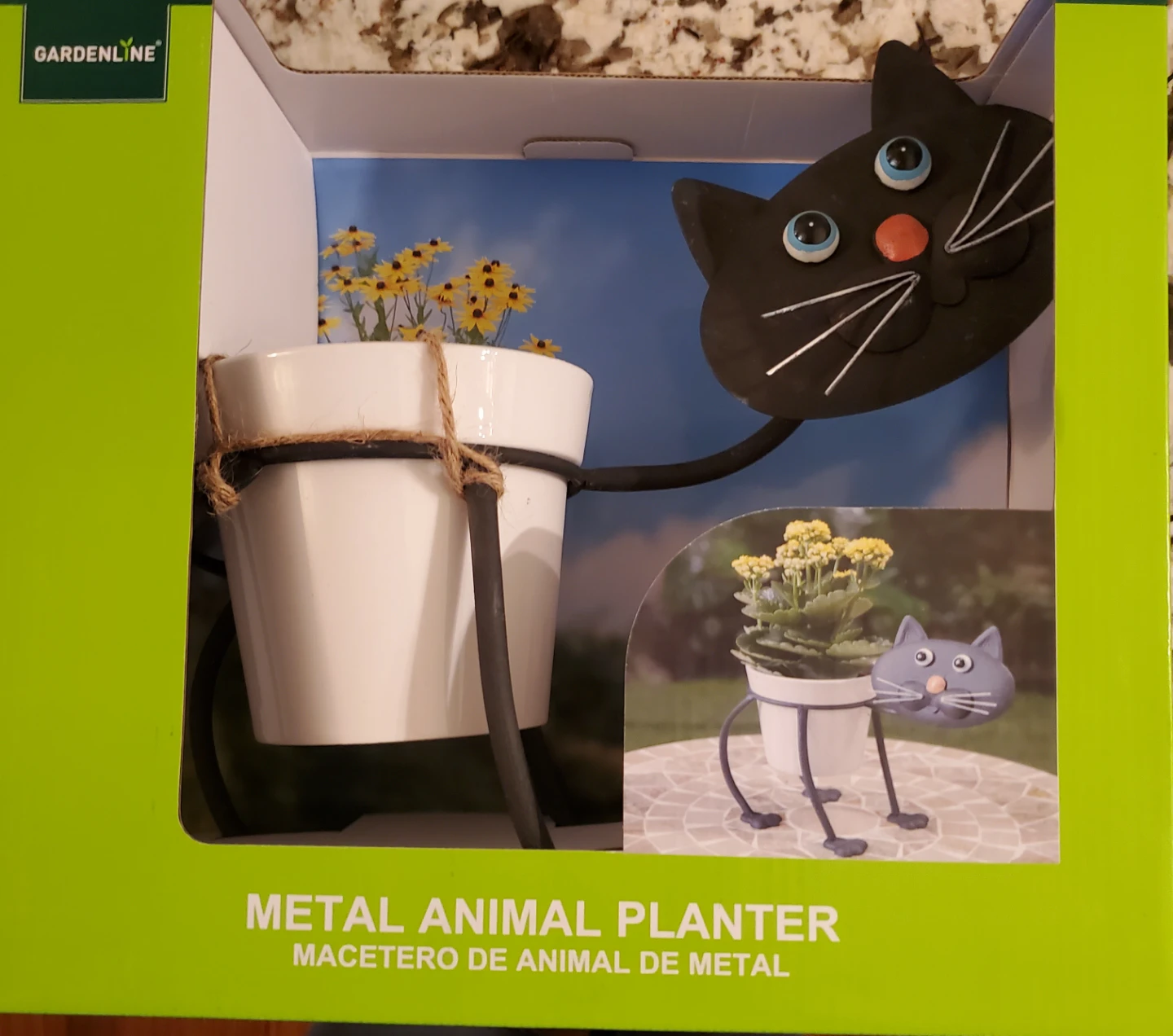 Gardenline Metal Animal Planter - Cat - photo 2
