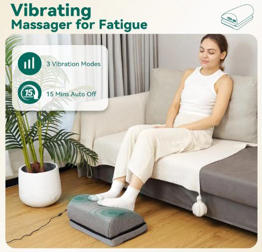 Snailax Adjustable Foot Rest with Heat, Vibration, Massage - NEW - photo 2