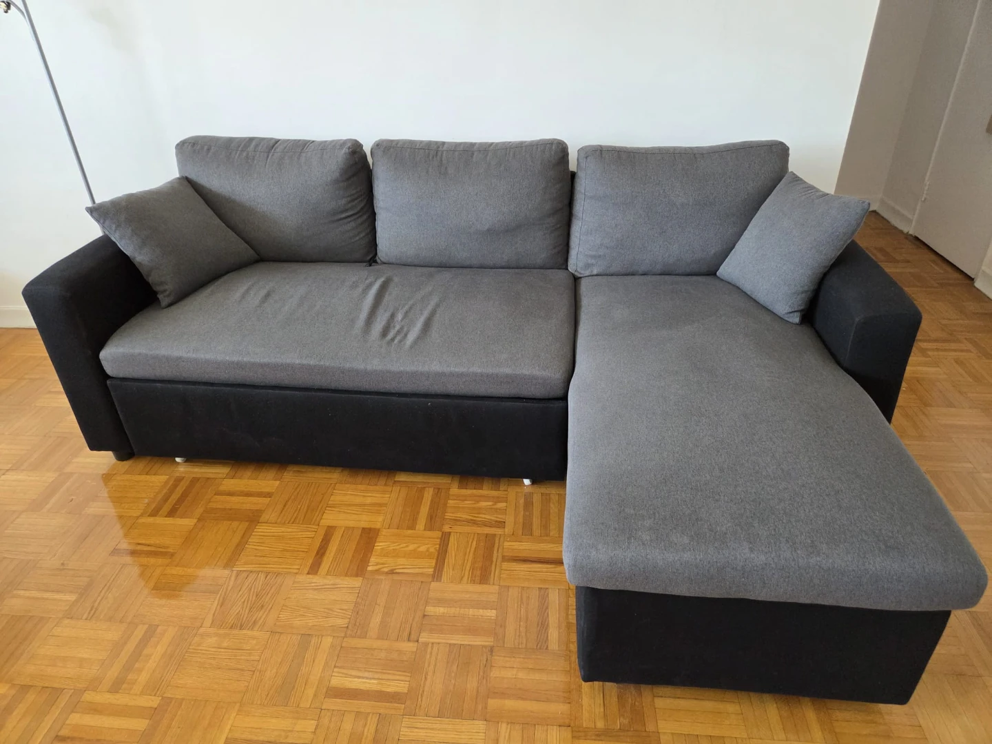 Grey Sectional Sofa with Storage