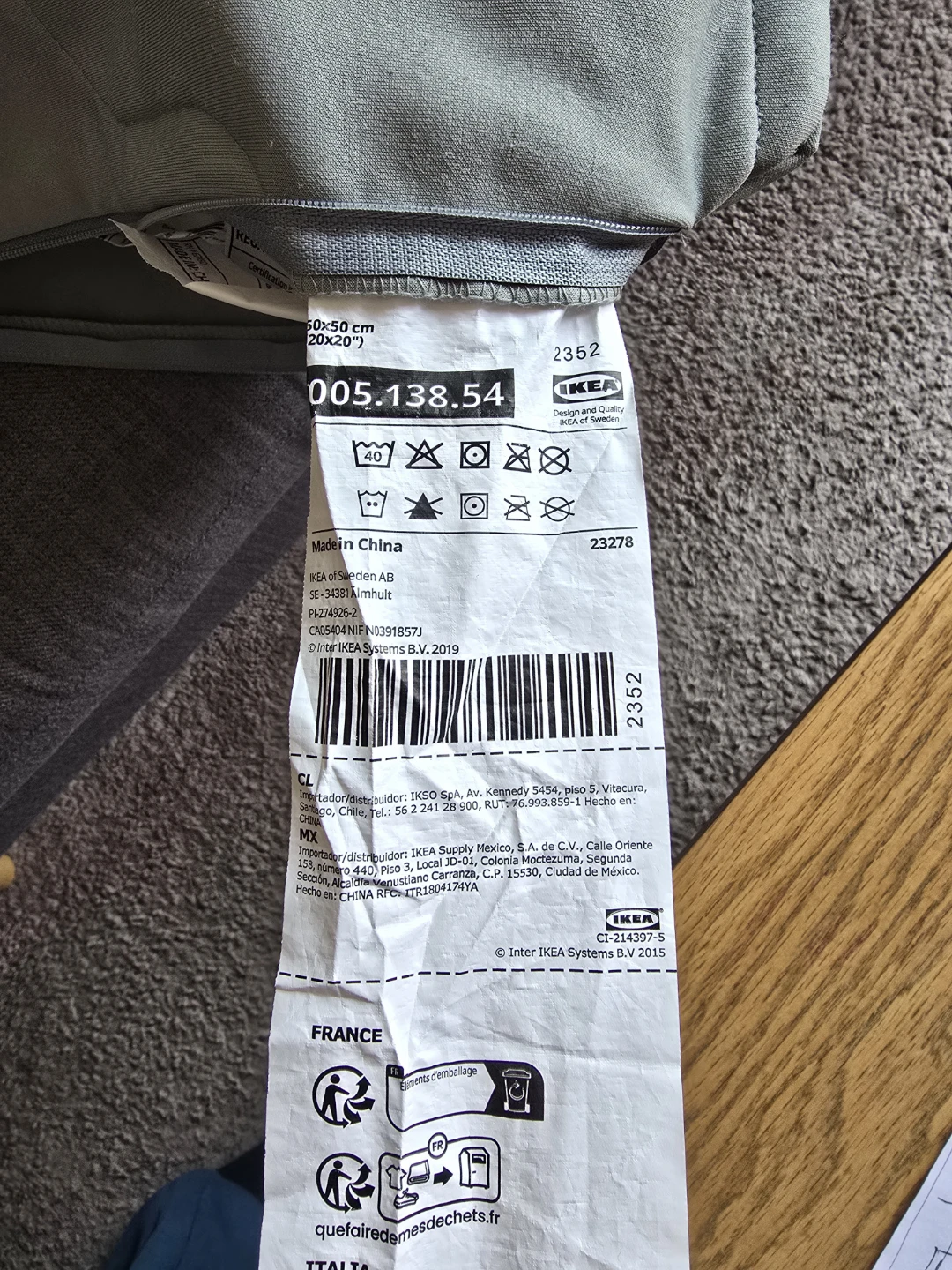 PUCKELMAL Cushion cover and FJÄDRAR inner cushion - photo 3
