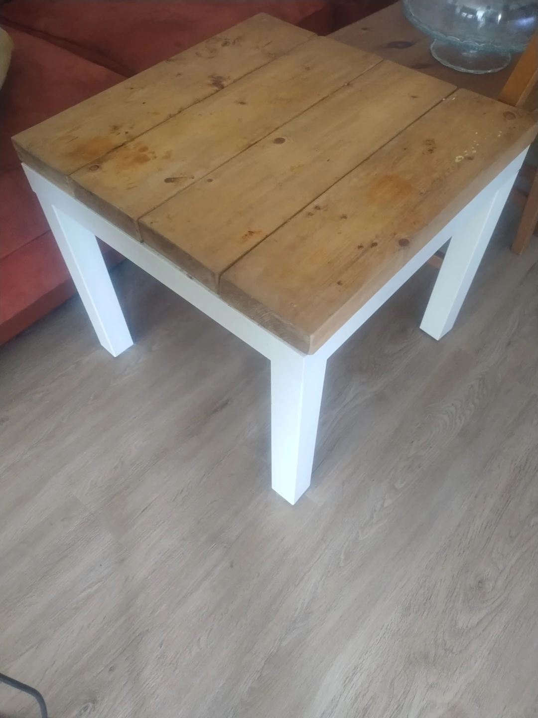 Wooden Top Side Table