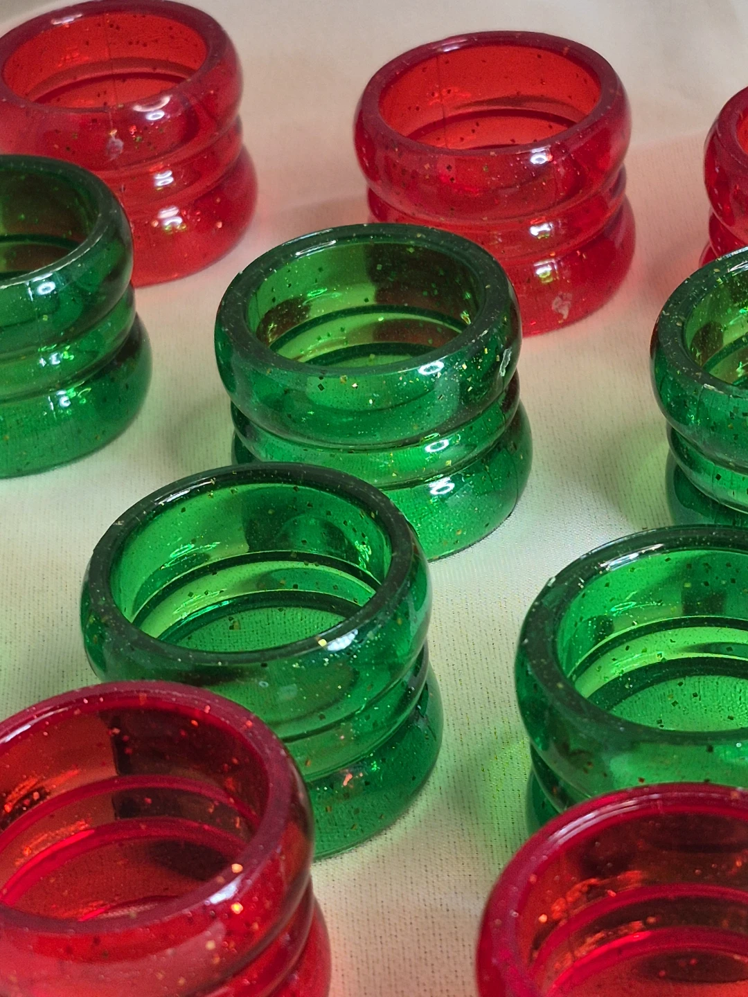 Set of 12 Plastic Christmas Holiday Napkin Rings Decor - photo 4