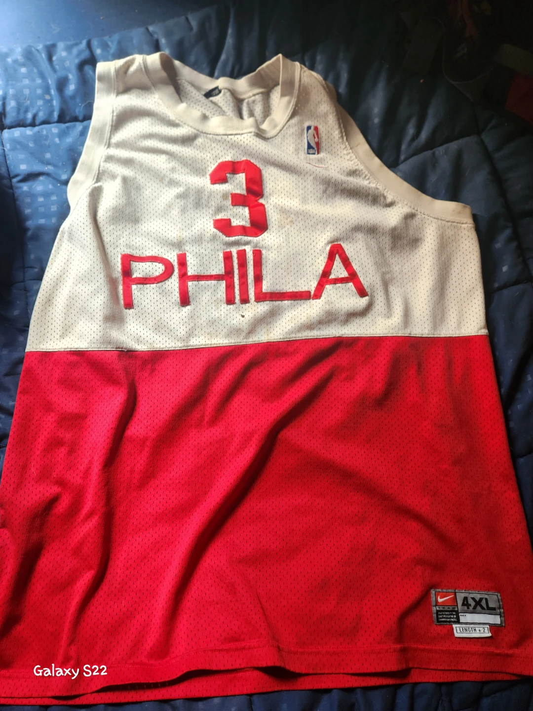 Allen Iverson 3 Philadelphia 76ers Basketball Jersey 4XL - photo 2