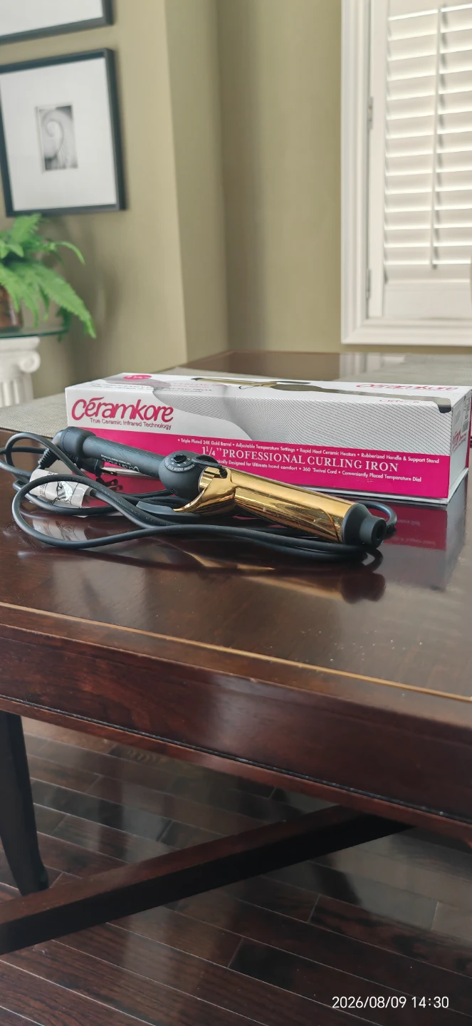 Céramkore 1 1/4" Professional Curling Iron