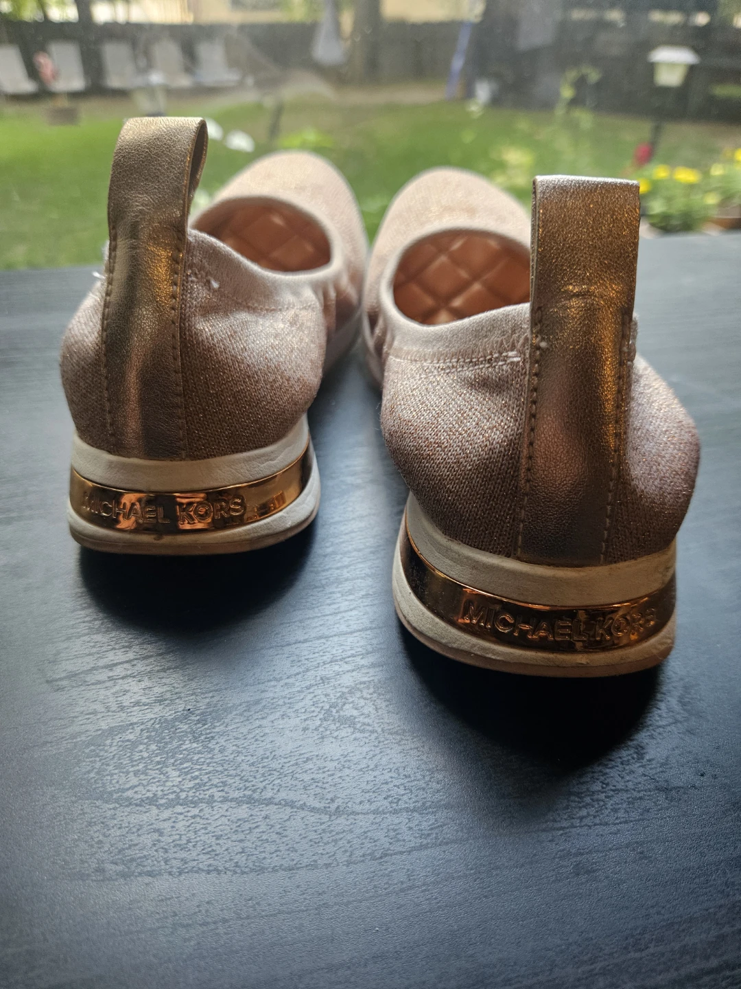 Michael Kors Rose Gold Glitter Ballet Flats - photo 2