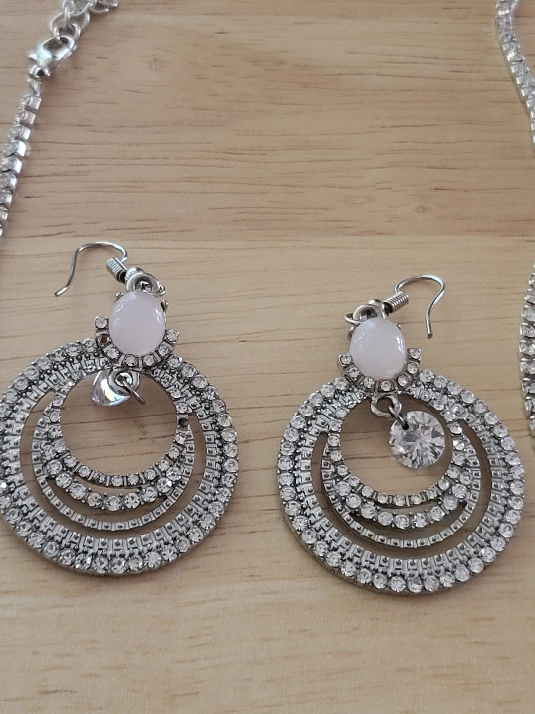 Rhinestone Necklace and Earring Set - photo 2
