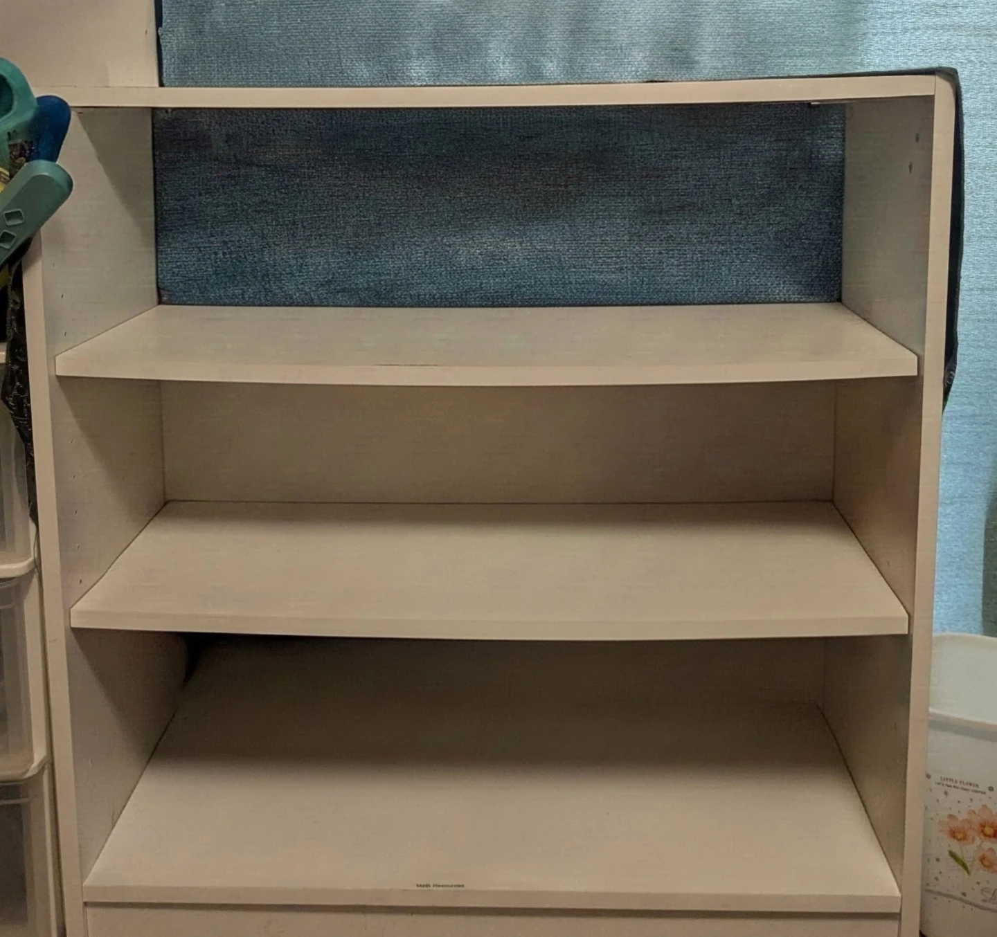 White 4-Shelf Bookshelf - photo 2