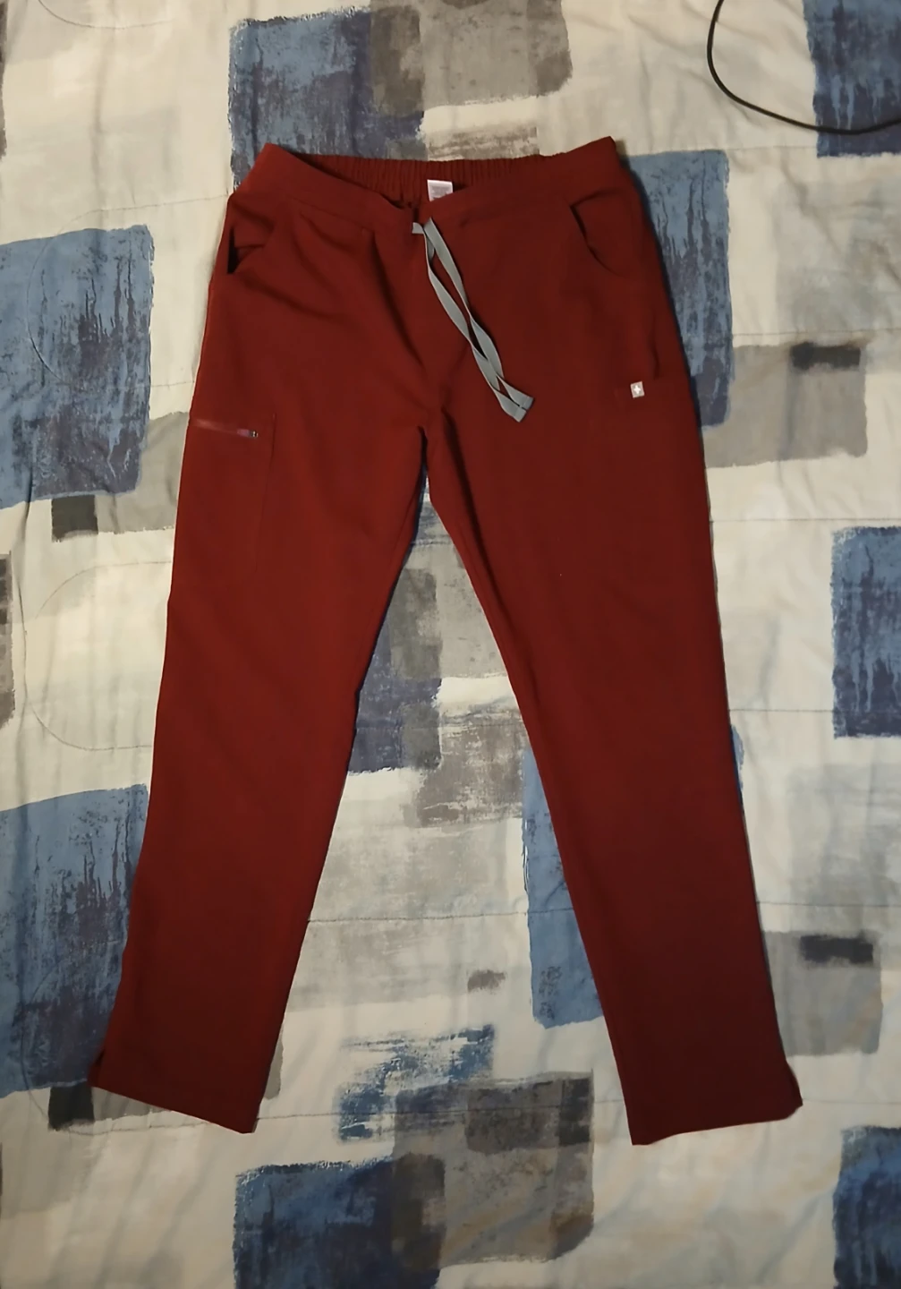 Women Medium Figs Red Pants