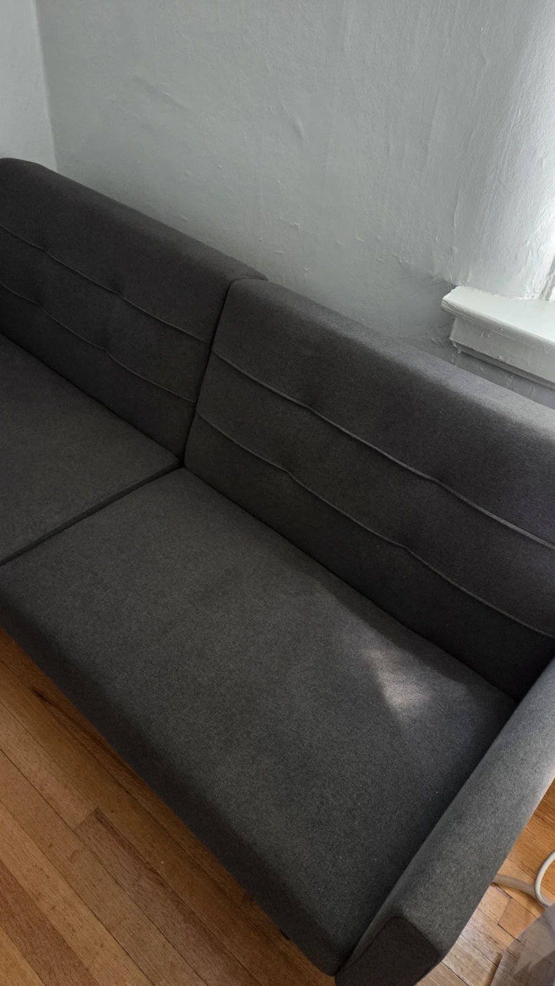 74" Grey Futon Sofa ( Covnverts into a bed) - photo 4