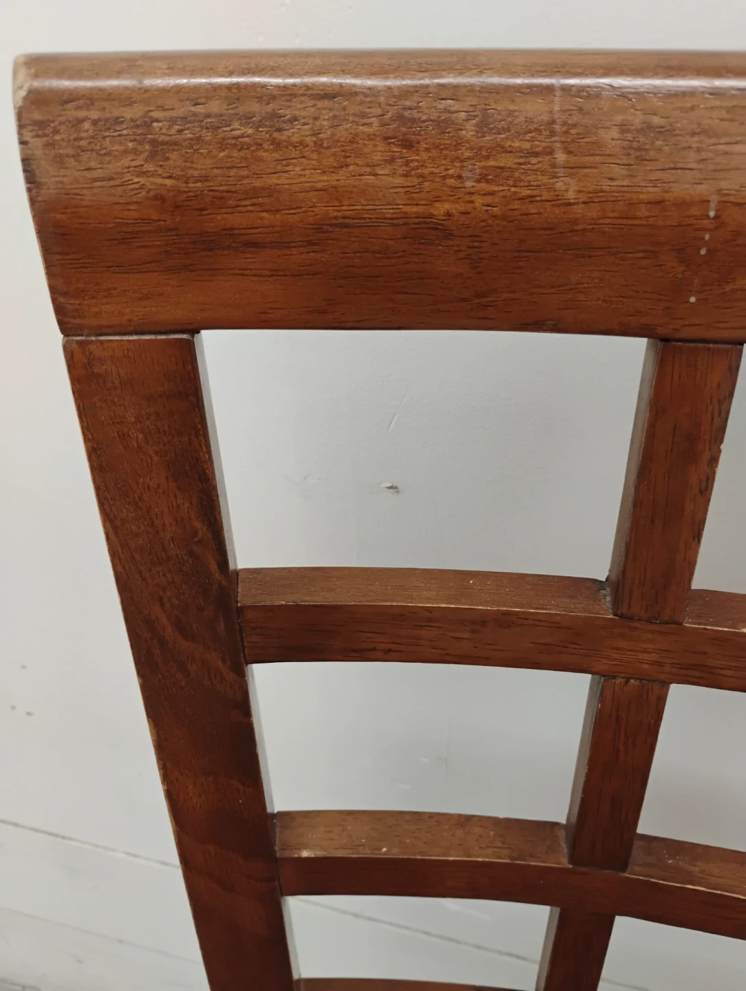 Set of 2 Genuine Wood Dining Chairs with Red Upholstery - photo 3