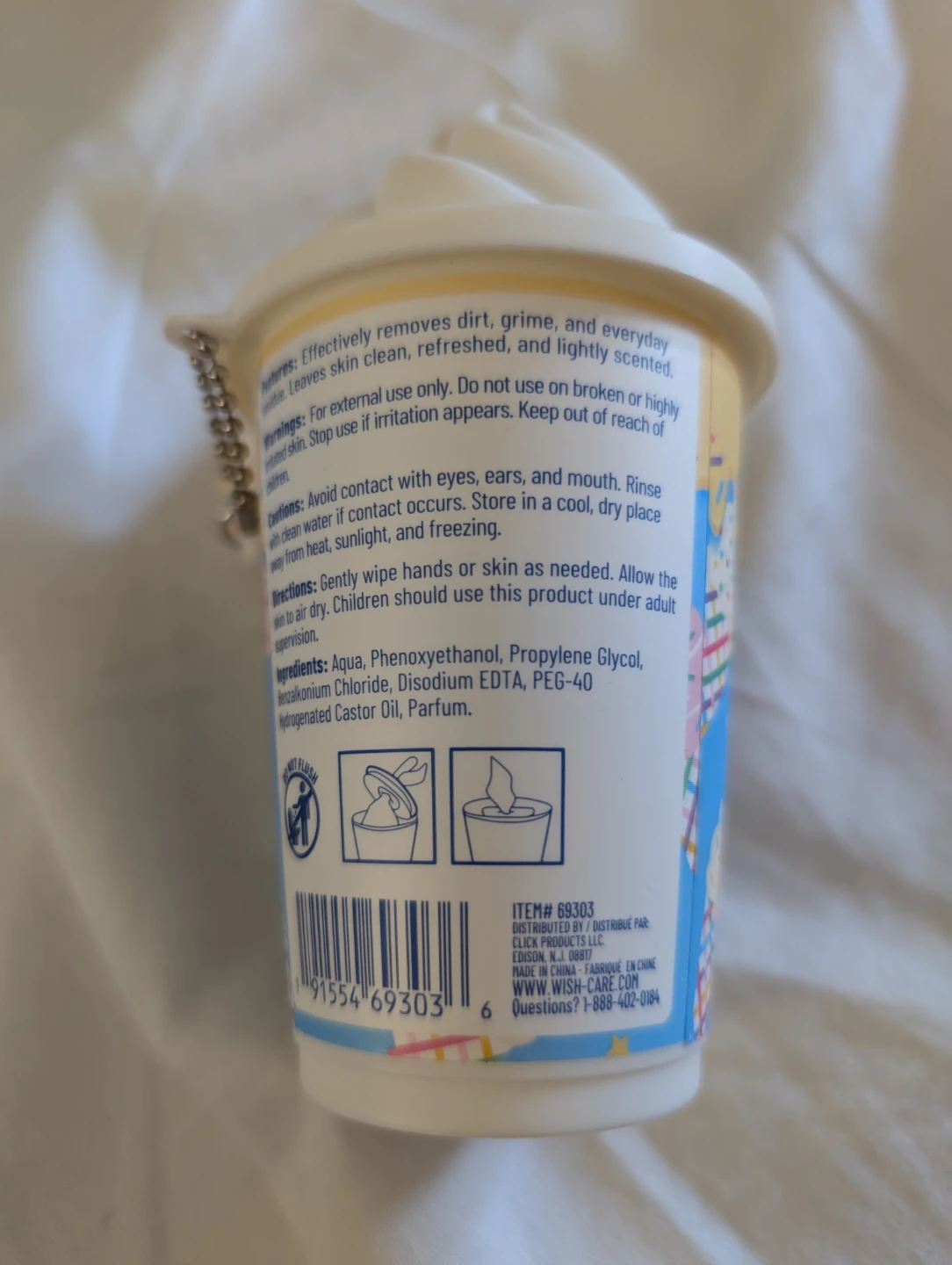 Brand New Wish Mini Wipes Vanilla Ice Cream Scent 25 Count - photo 3