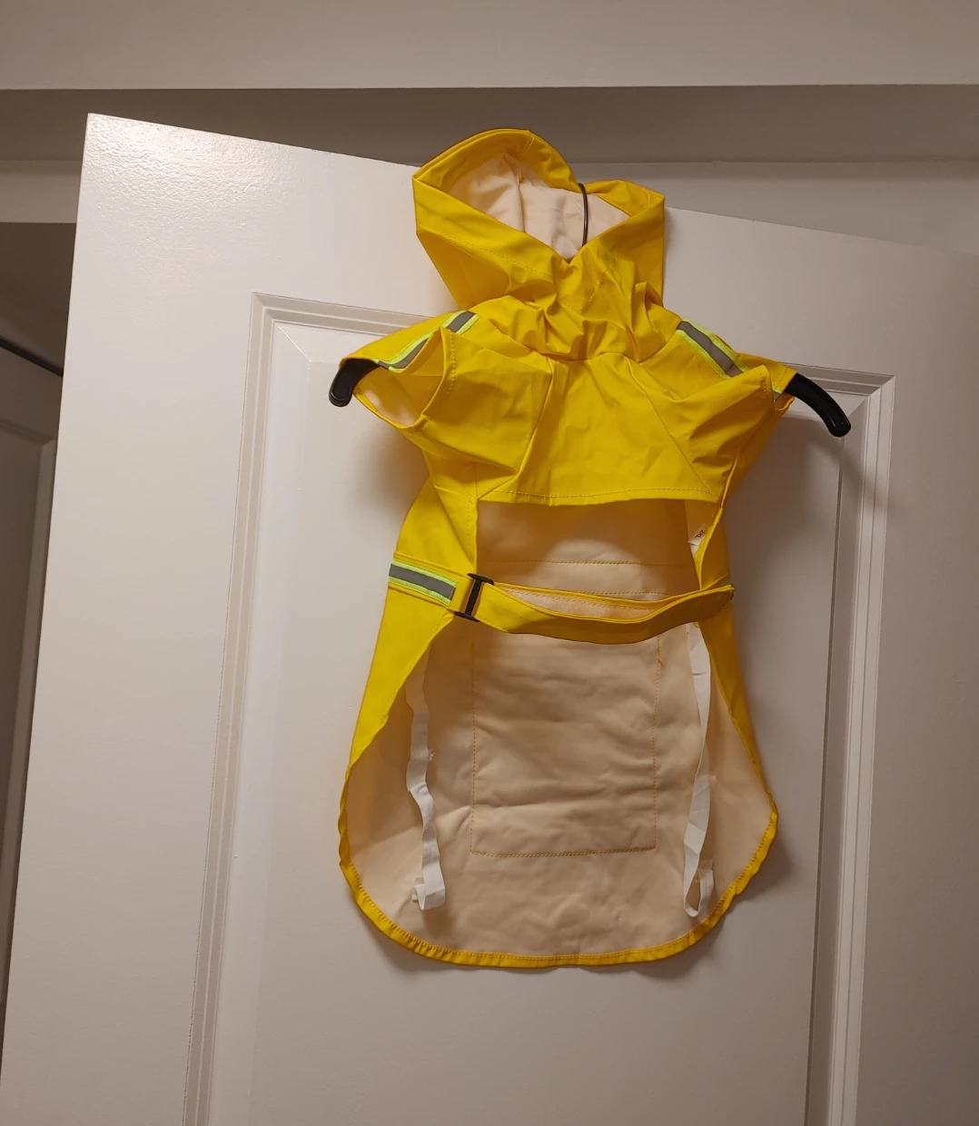 Yellow Dog Raincoat with Hood New