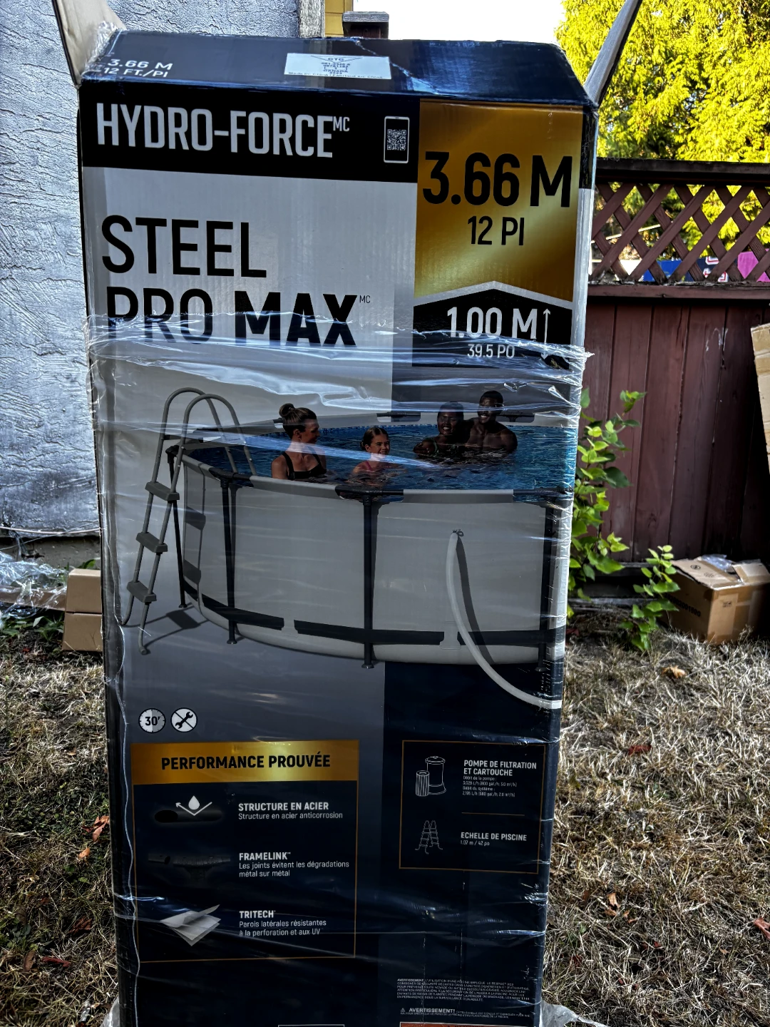 HYDRO FORCE POOL 12ft x 3.66m steele frame with accessories