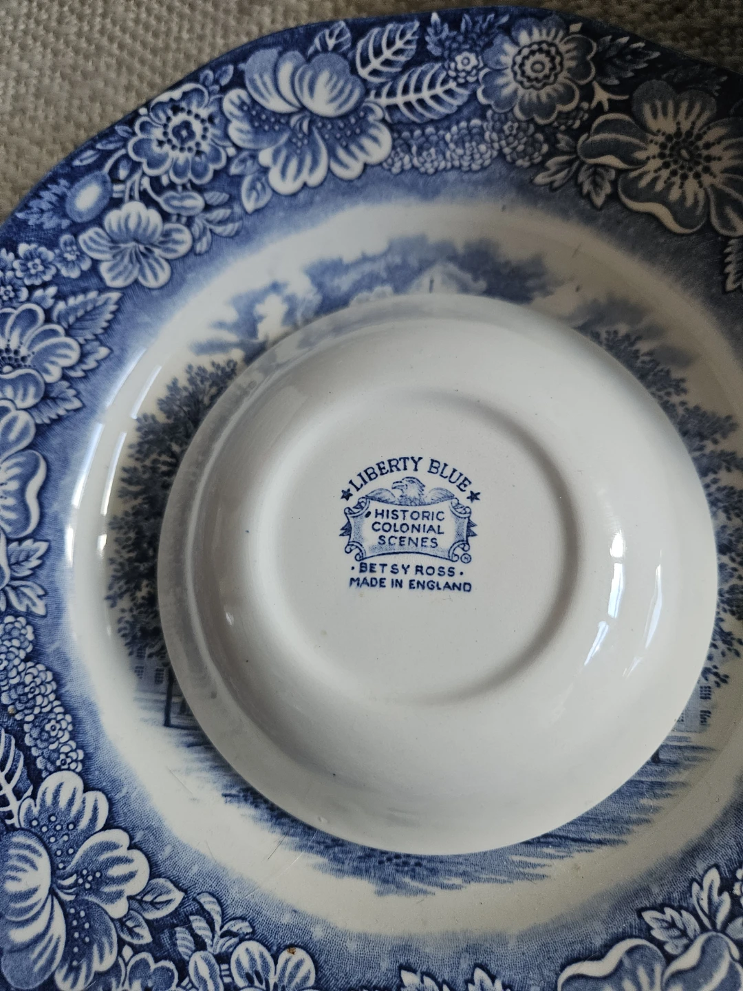 Liberty Blue "Betsy Ross" Historic Colonial Plates & Bowl Set - photo 2