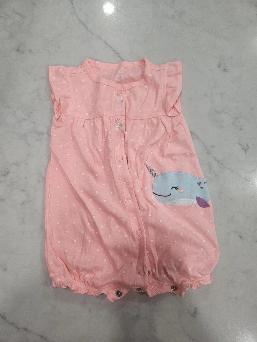 Carter's Pink Polka Dot Baby Rompers - photo 3