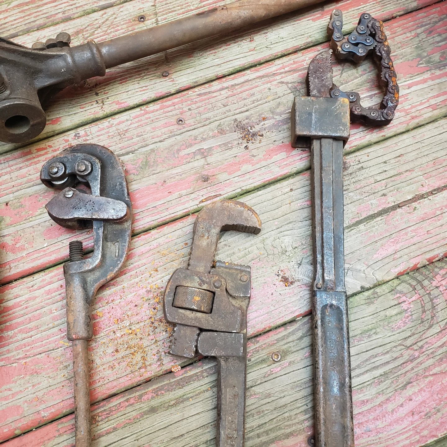 Vintage Pipe Wrench and Cutter Set - photo 2