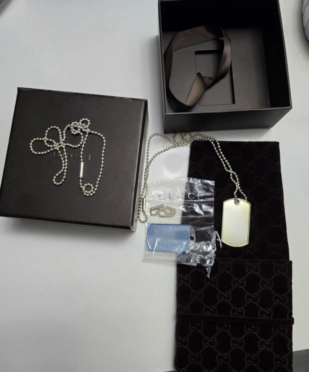 GUCCI Dog Tag Necklace with Box - photo 3