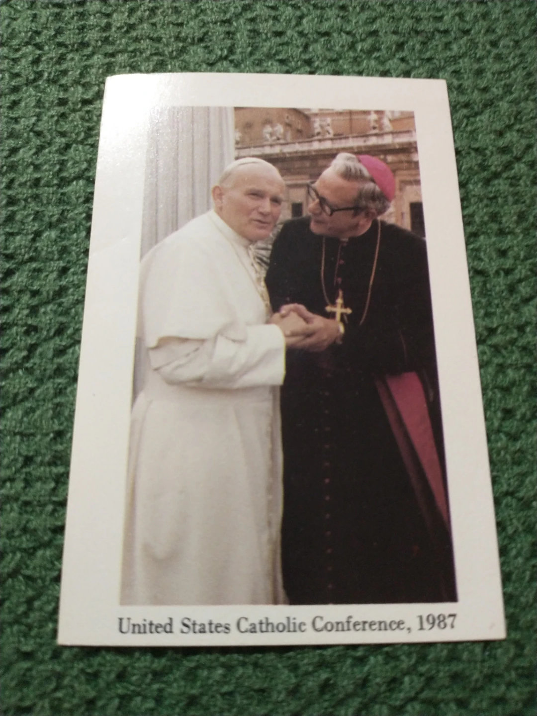 Pope John Paul II 1987 Prayer Card, US Catholic Conference