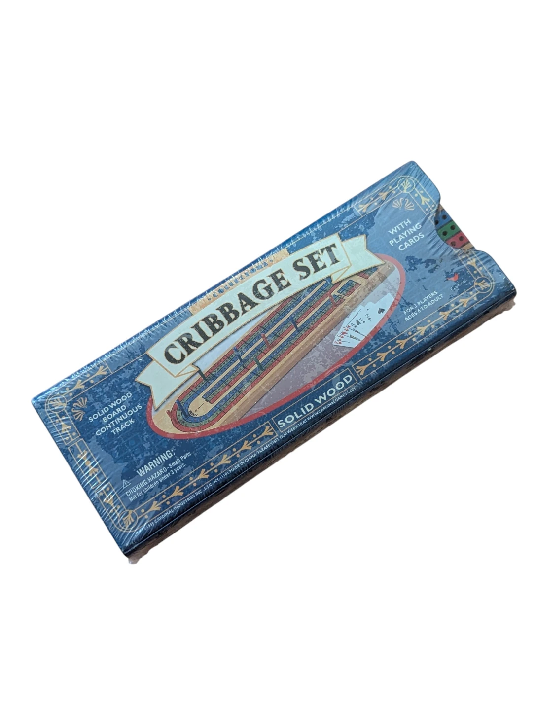 NEW wrapped: Vintage 1999 Solid Wood Cribbage Set -