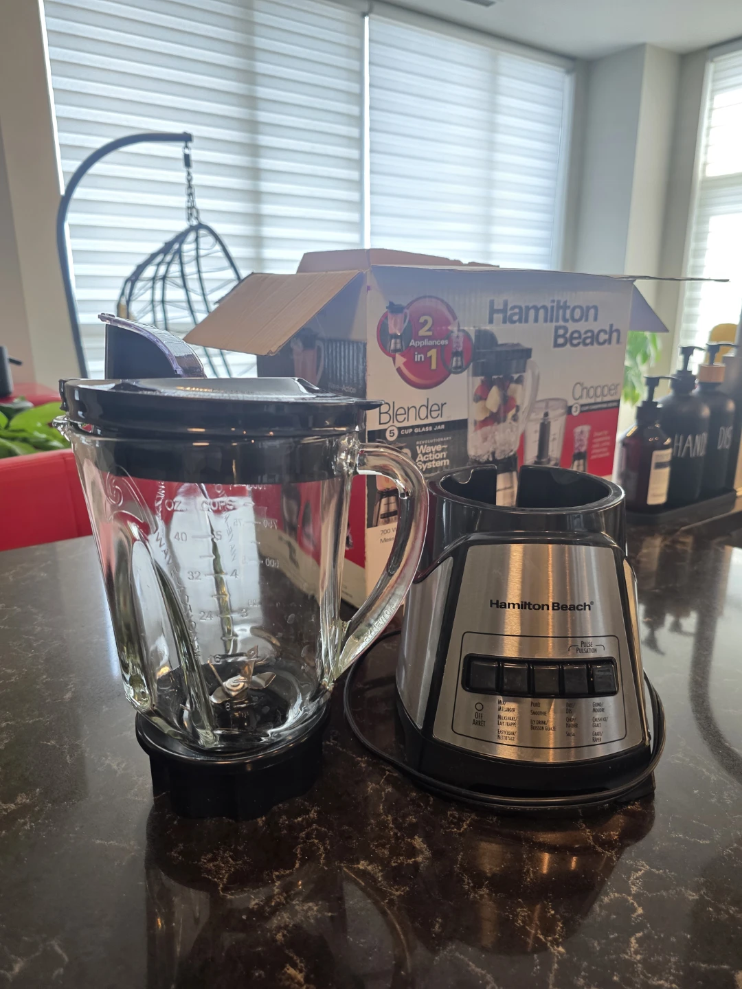 Hamilton Beach 2-in-1 Blender & Chopper – 58149C, With Box
