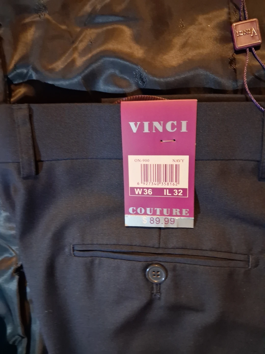 VINCI Men's Tuxedo Jacket & Pants Set - Sapphire Blue XL - photo 3