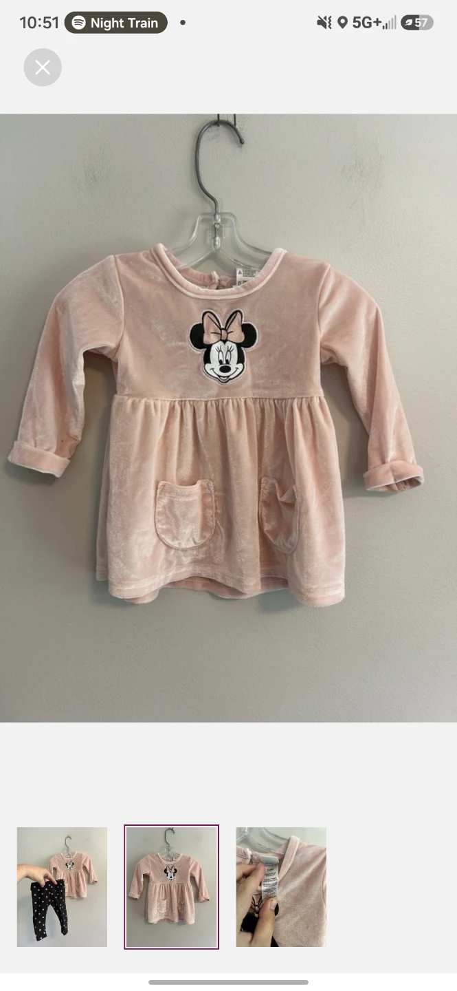 Disney Minnie Mouse Baby Outfit - 3-6 Months - photo 2
